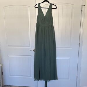 Azazie Deep Green Maxi Dress